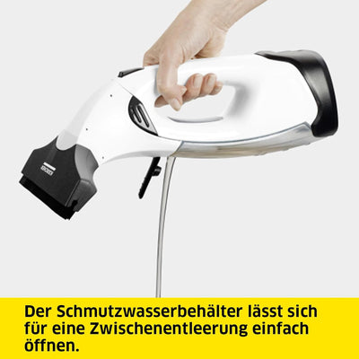 Kärcher Akku-Fenstersauger WV 2 Plus N, Akkulaufzeit: 35 min, LED-Ladezustandsanzeige, 2 Absaugdüsen