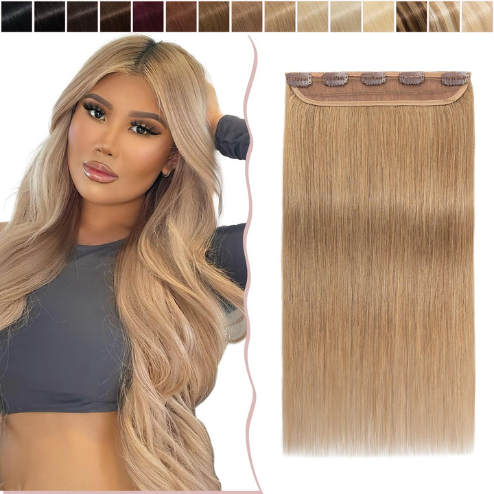 SEGO Clip in Extensions Haarverlängerungen Remy Echthaar 7A ein Teilig Haarteil 100% Human Haar Glat