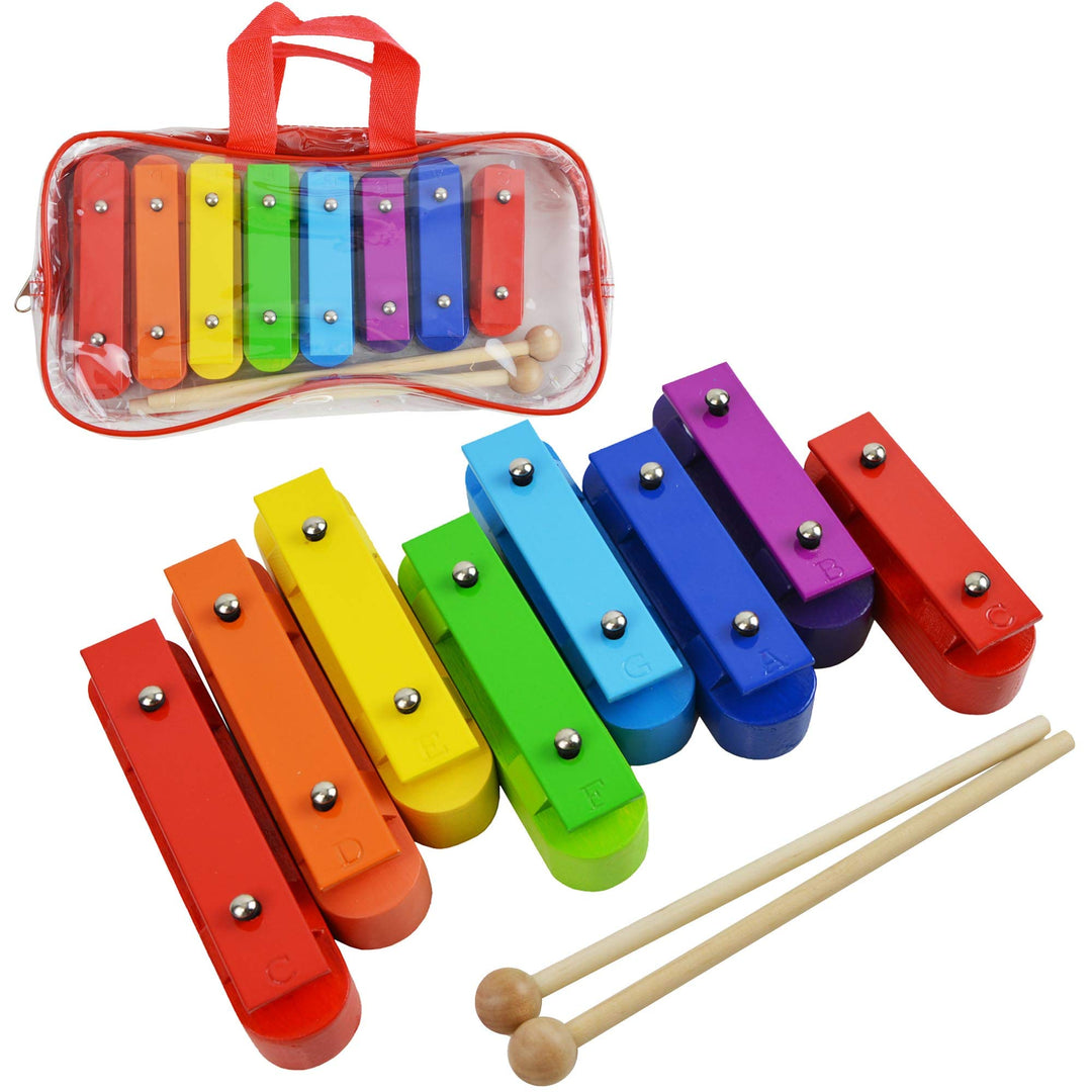 A-Star Buntes Glockenspiel-Set, 8 Stück, Sopran, diatonisches Regenbogen-Glockenspiel, Xylophon mit
