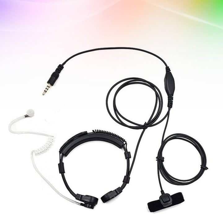 Kisangel 3,5 mm Klinkenstecker Kopfhörer mit Luftkanal Vibrationsmikrofon Kehlkopfgeräuschdämpfung S