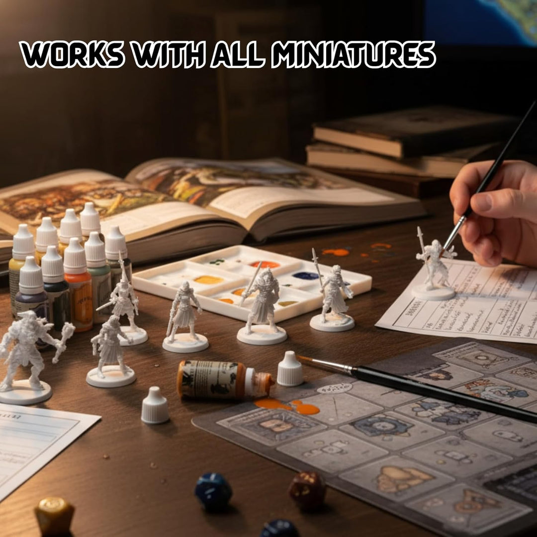 Acryl Miniature Starter Farben Set-22 Paint inkl Metallic Gold & Silber Primer&Shades 7 DND Adventur