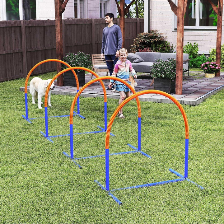 PawHut Hunde-Agility-Trainingsgeräte, Hund Agility Set, 4-teilges Agilityset für ältere Hunde, Hunde