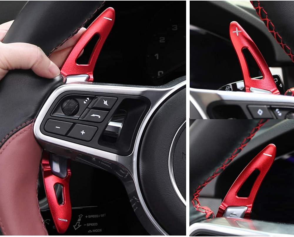 HIBEYO 2 Stücke Shift Paddles für Porsche Lenkrad Schaltwippen Verlängerung Paddles Lenkrad für Pors