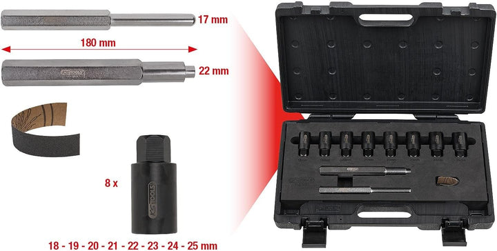 KS Tools 913.1480 Radsicherungs-Demontageset, 10-tlg.