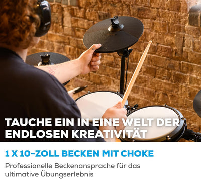 Alesis Drums Nitro Max Expansion Pack – E-Drum Set Erweiterung für Nitro Max Kit mit Mesh Tom Pad, 1