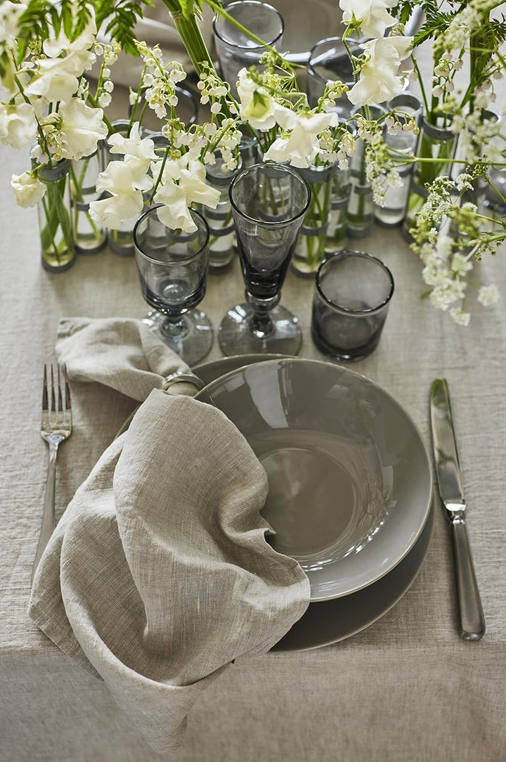 Himla Servietten 4-er Set beige Natur Leinenservietten Stoffservietten Stoff waschbar Sunshine - Oat