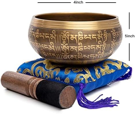 Tibetisches Klangschalen-Set – einfach zu spielen, authentisch handgefertigt für Meditation, Klangsc