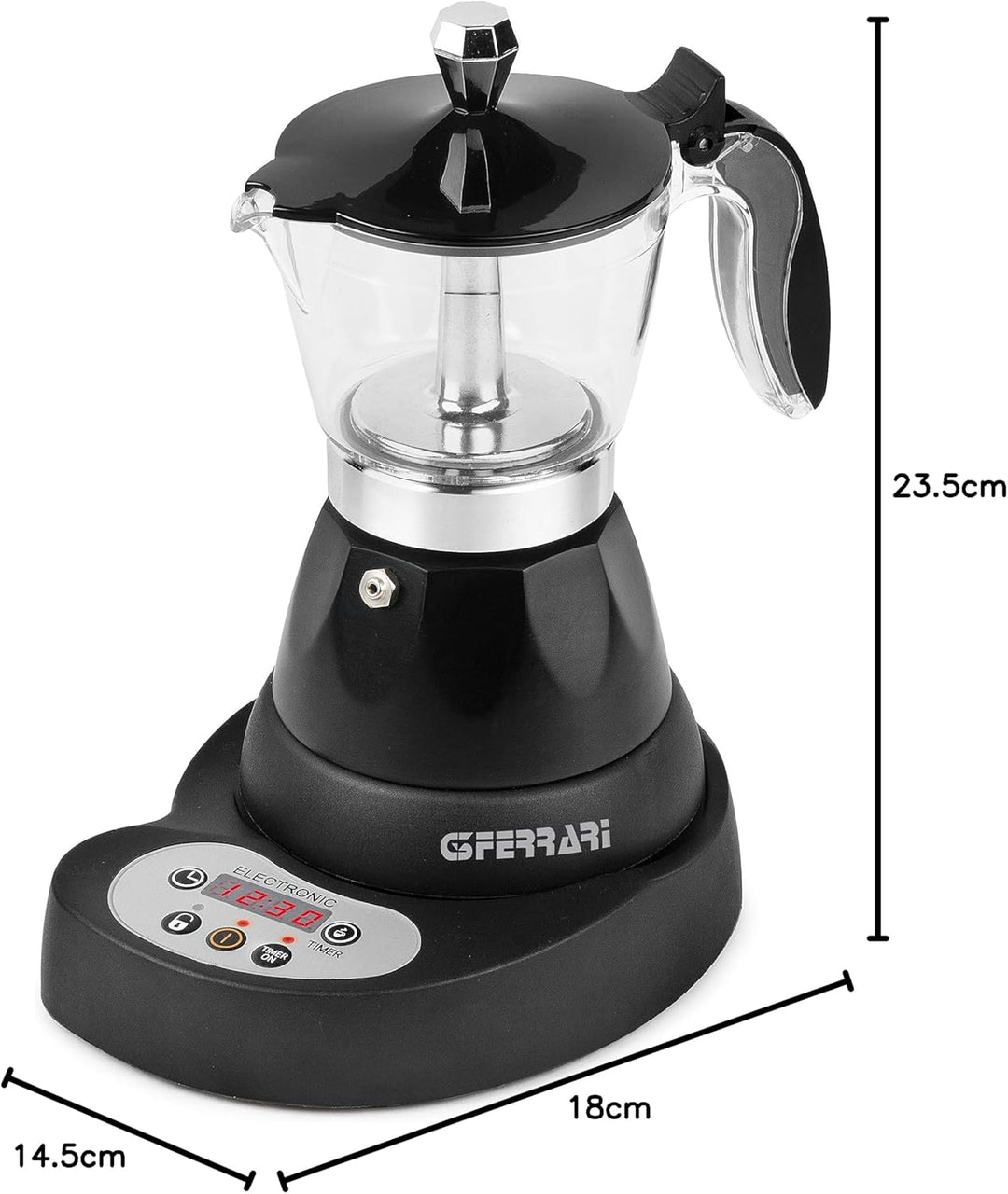 G3 Ferrari g10045 Moka elektrische programmierbar Schwarz Programmierbar, Schwarz Programmierbar