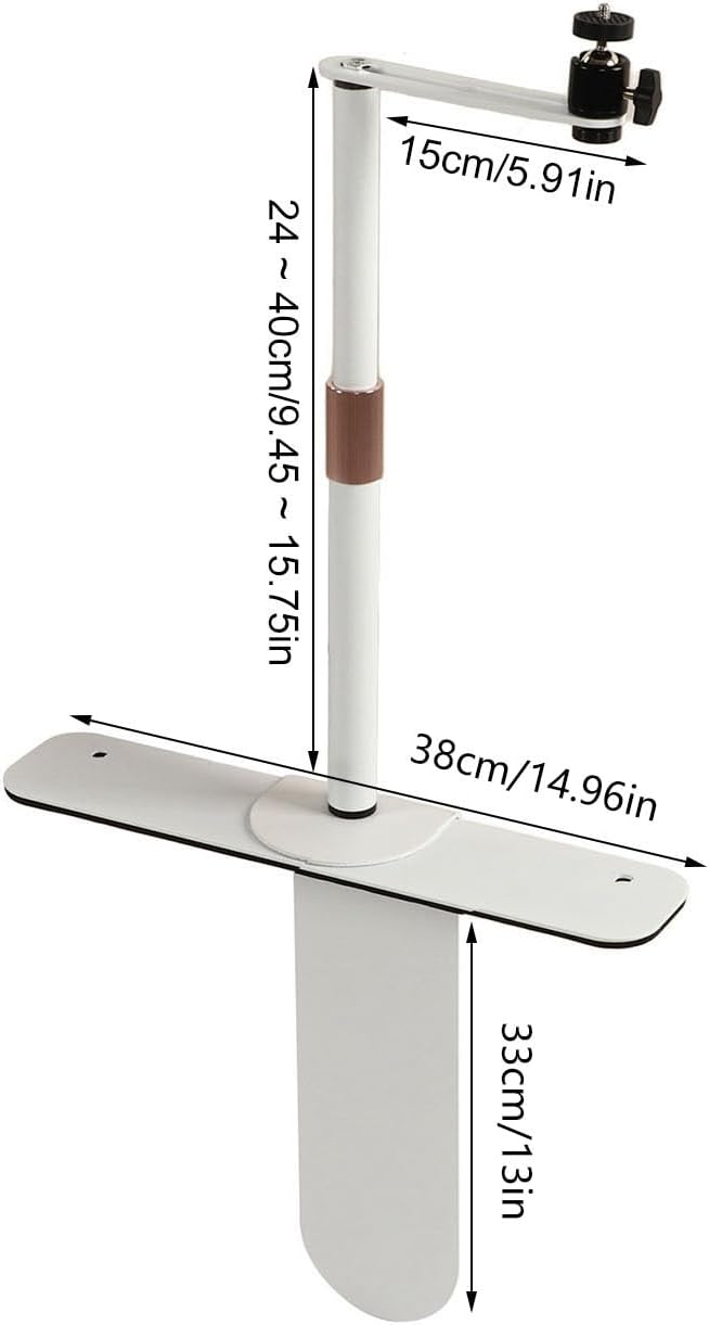 BORDSTRACT Projektorständer, 1/4-Zoll-Gewinde, Verstellbarer Projektorständerhalter, 360° Drehbar Un