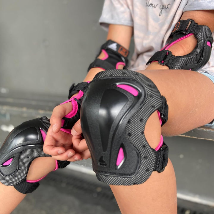 Rollerblade Unisex – Erwachsene Skate Gear 3 Beschützer XS Black/Pink, XS Black/Pink