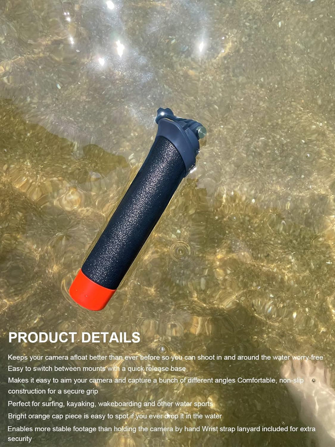 Lammcou Schwimmender Griff, Go Pro Schwimmfähiger Handgriff Wasserdichter Handler Tauchen Einbeinsta