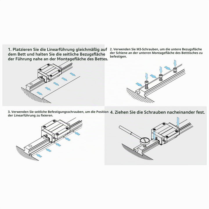 400mm Linearführung Führungsschiene, MGN12 Linearschiene Führungsschienen Linearlager Linear Rail Li