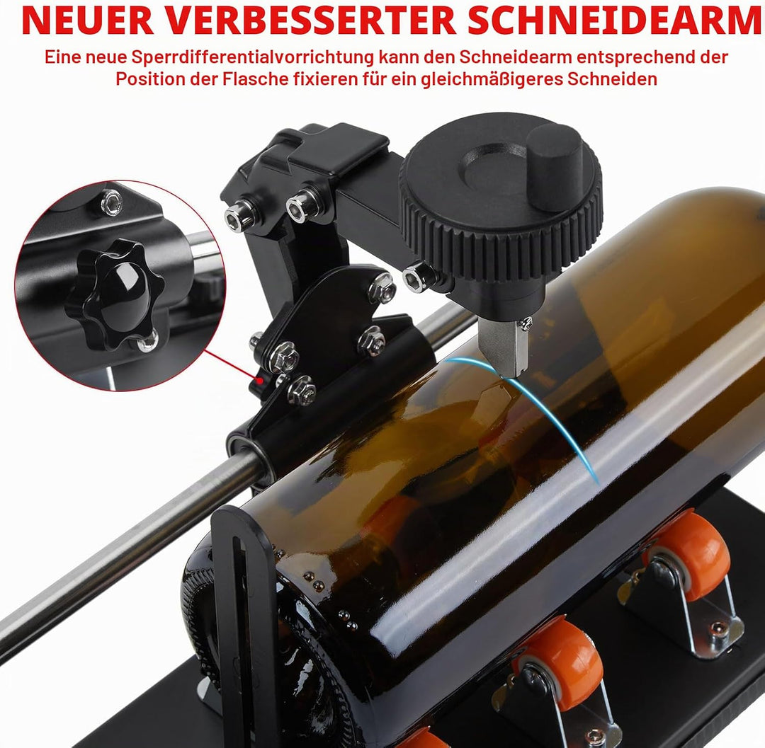 Glasflaschenschneider-Set, FIXM DIY Glasschneider für Flaschen mit verstellbarer Breite, DIY jeglich
