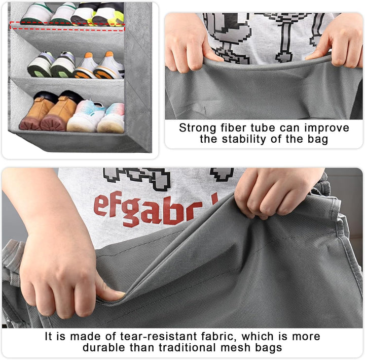 Schuhregal Tür, Schuhregal Hängend, Schuh Organizer Hängend, Schuhaufbewahrung Tür mit 8 Tiefen Tasc