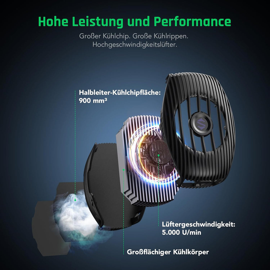 Black Shark FunCooler 5 NEO Handy Kühler für Gaming, Kabelgebundener Smartphone Kühler, Leicht, mit