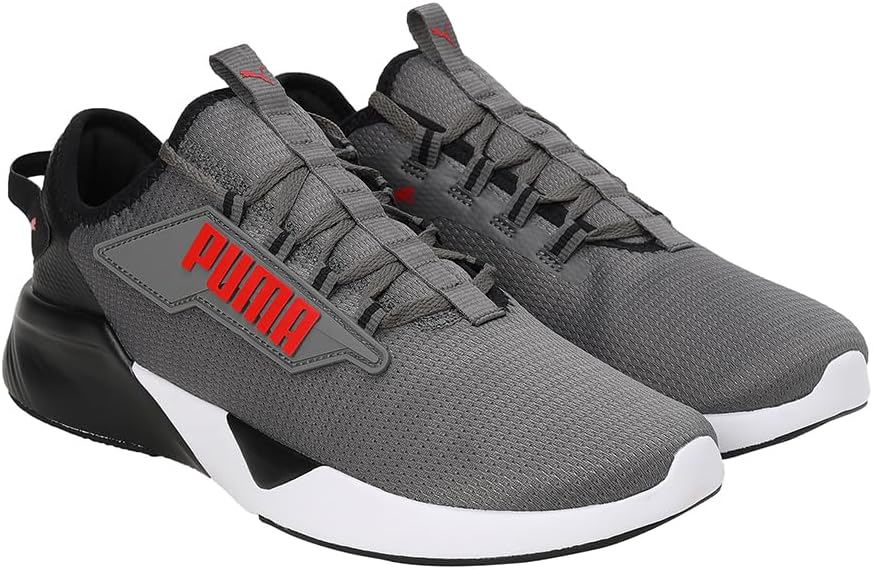 PUMA Unisex Retaliate 2 Sportschuh 40.5 EU Castlerock Puma Black High Risk Red, 40.5 EU Castlerock P