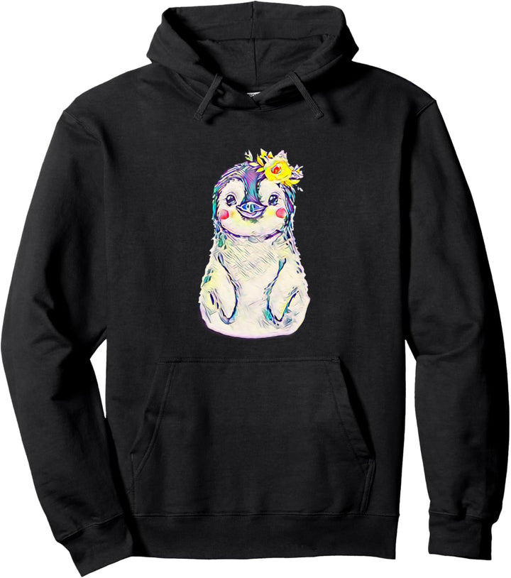 Pinguin Antarktis Südpol Motiv bedrohte Tiere Vogel Pinguine Pullover Hoodie