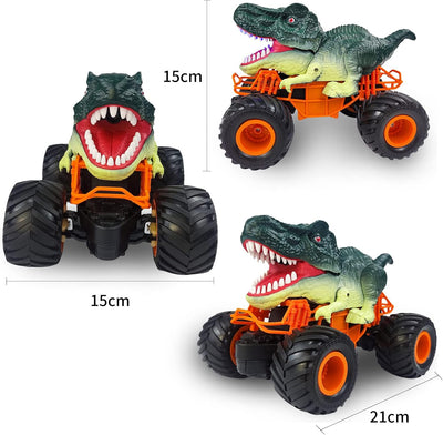 BOBOTATA Ferngesteuertes Auto Kinder Monster Dinosaurier Truck Spielzeug ab 3 4 5 6 7 8+ Jahre, 2.4