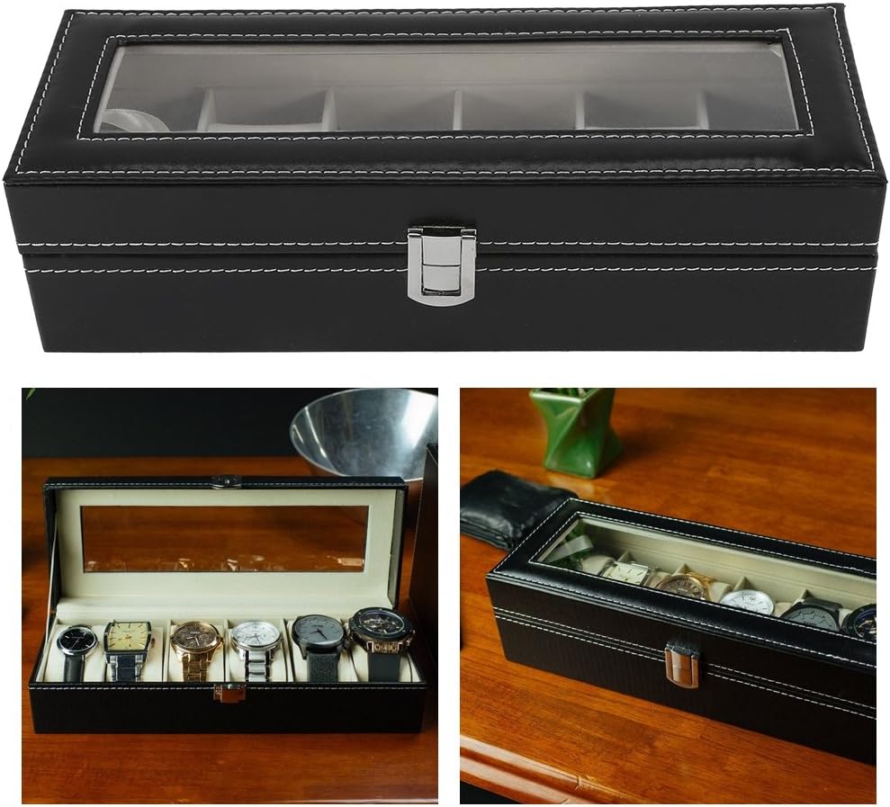 Leder Uhrenbox Armbanduhr Behälter Aufbewahrungsbox PU Leder Box Fall Herrenuhr Display Box Uhr Schm