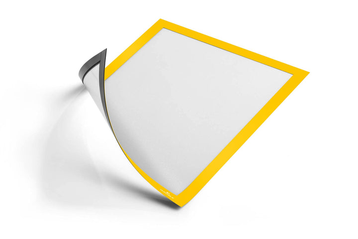 Durable Info-Rahmen Duraframe Magnetic (A4, Magnetrahmen für metallische Oberflächen) 5 Stück, gelb,