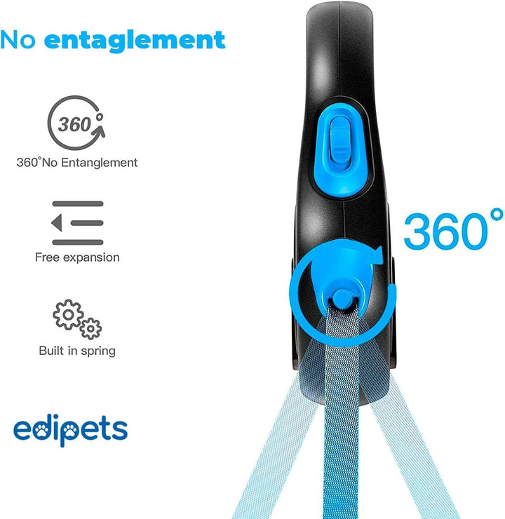 Edipets, Hundeleine, Ausziehbar, Einziehbar, 3, 5 und 8 Meter, Flexibles Band für Rechts- und Spazie