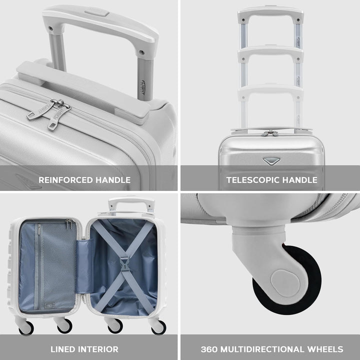 Flight Knight Leichte 4-Rad-abs-hartschalenkoffer Handgepack, Zugelassen Fur Uber 100 Fluggesellscha