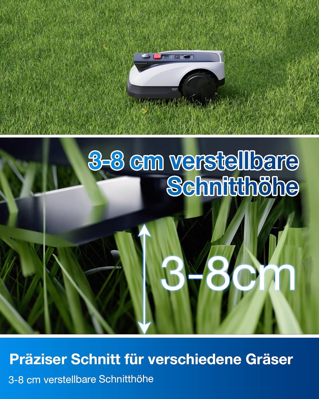 ECOVACS Goat O500 Panorama Mähroboter ohne Begrenzungskabel, 500 m², Auto-Kartierung Rasenmähroboter