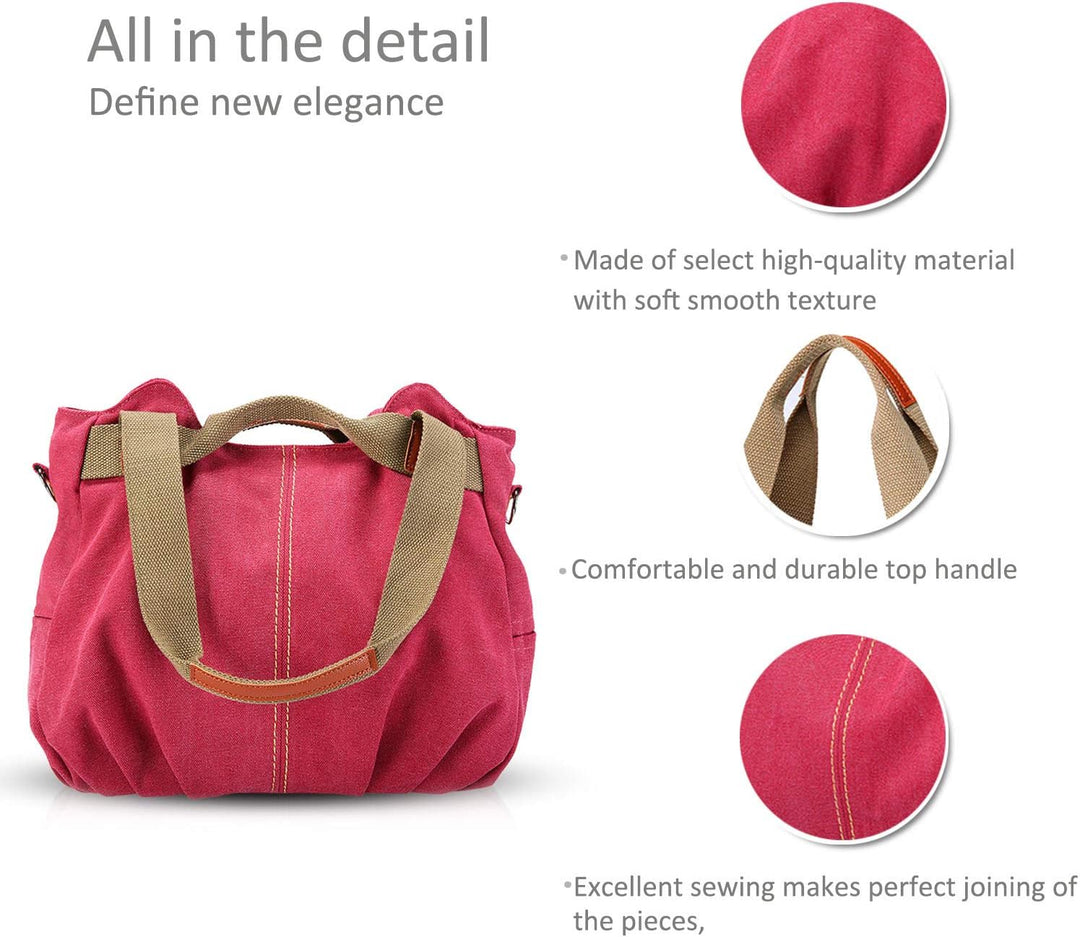 NICOLE &amp; DORIS Canvas Tasche Damen Tragetaschen für Damen Schultertaschen Umhängetasche Leinwand Han