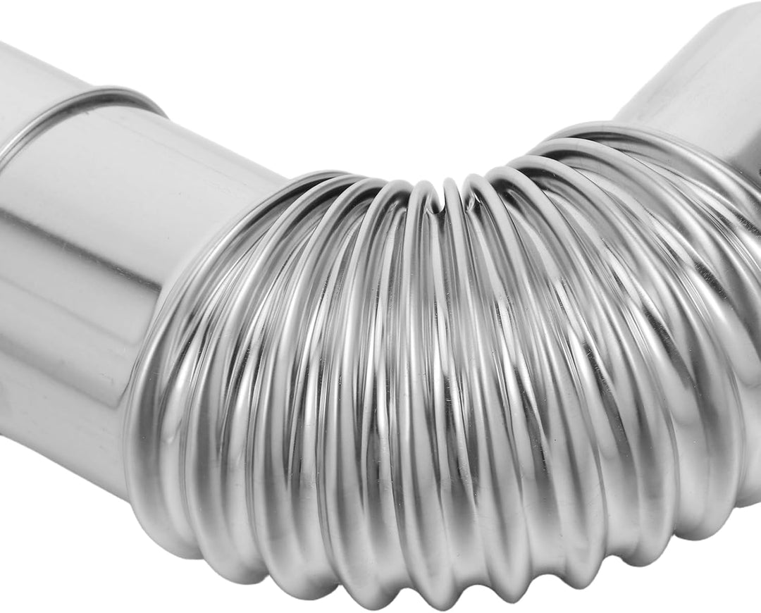 Zerodeko Edelstahl Schornstein Abgasrohr Satz 60mm Ø Verlängerung Kaminrohr mit 90° winkel für Zelto