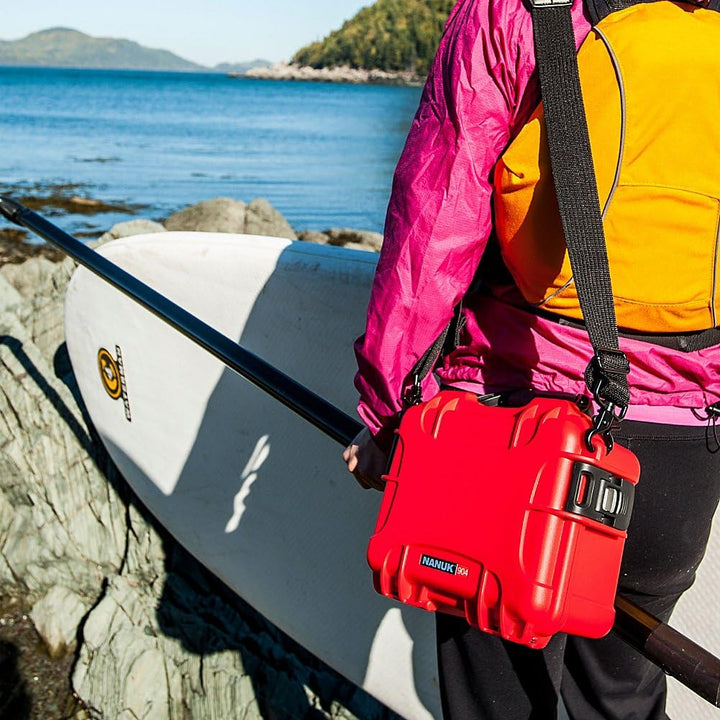 Nanuk 904 Wasserdichter Hartschalenkoffer Mit Plüschschaumeinlage - Rot Etui Würfelförmiger Schaumst