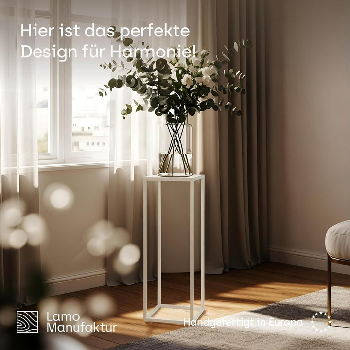 LAMO Manufaktur Blumenständer Anthrazit aus Metall 48cm | Pflanzensäule für Innenräume - Wohnzimmer,