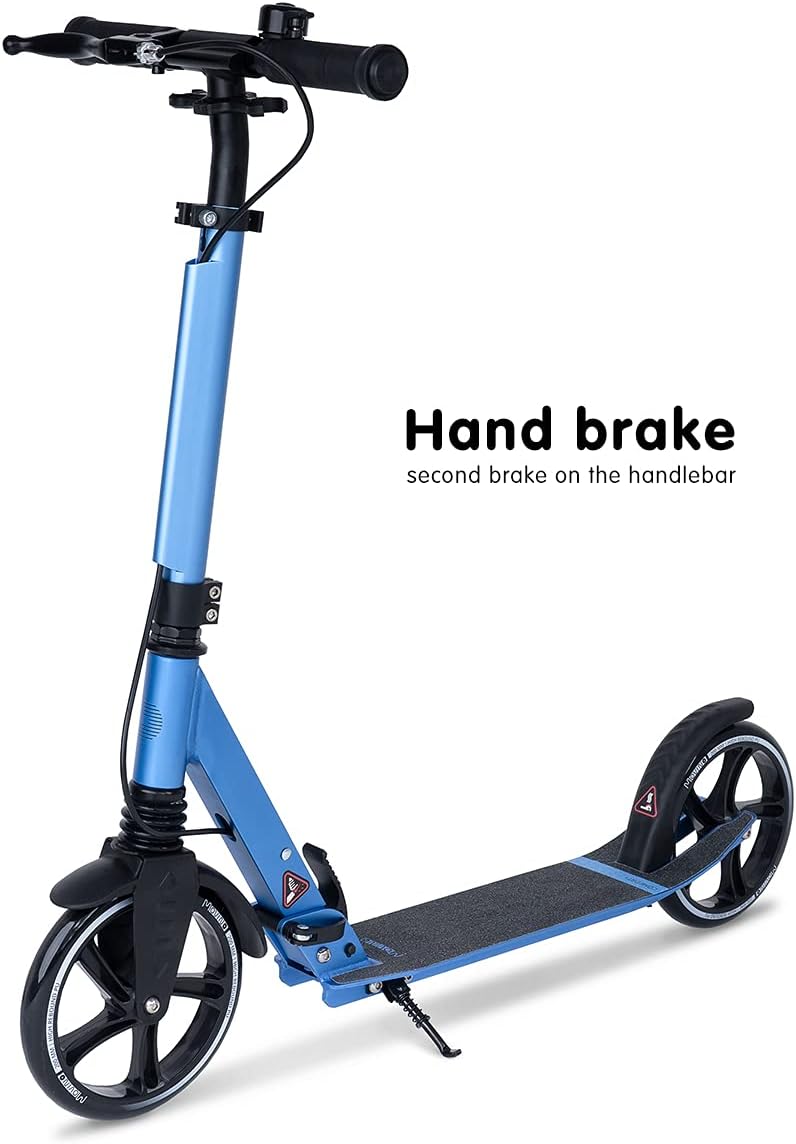 Movino Comfort+ City Scooter | Handbremse | Klappbar und Höhenverstellbar | Aluminium Roller mit Sto