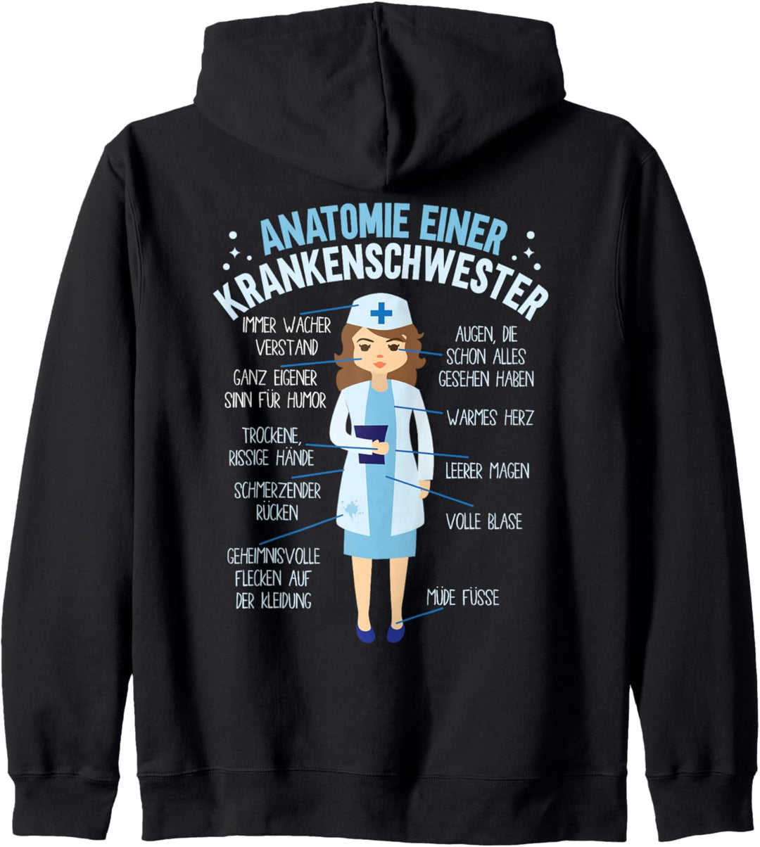 Anatomie einer Krankenschwester Kapuzenjacke