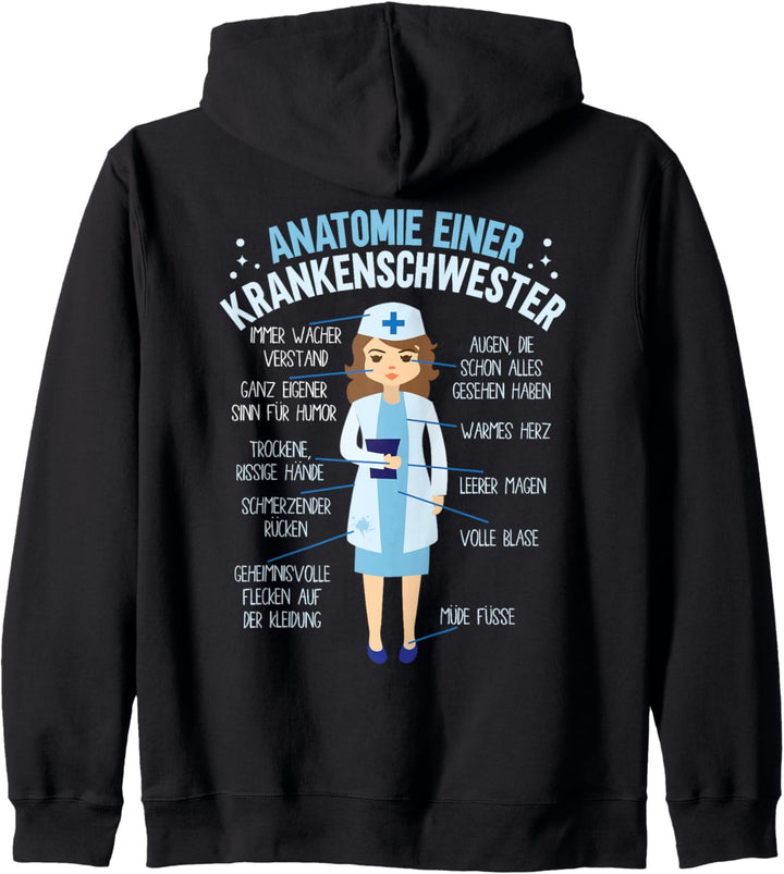 Anatomie einer Krankenschwester Kapuzenjacke