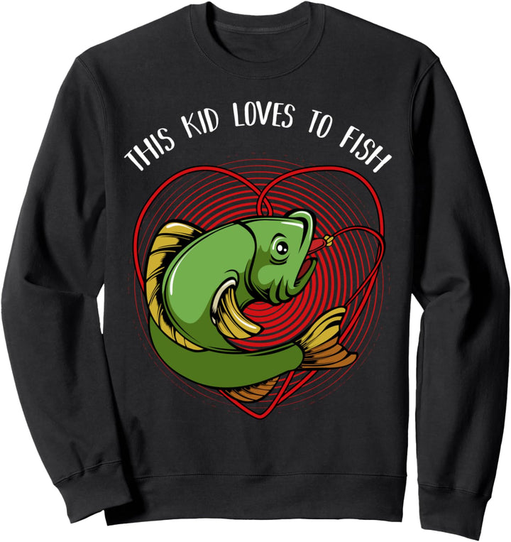 This Kid Loves to Fish Angler Fischen Fischwirt Sweatshirt