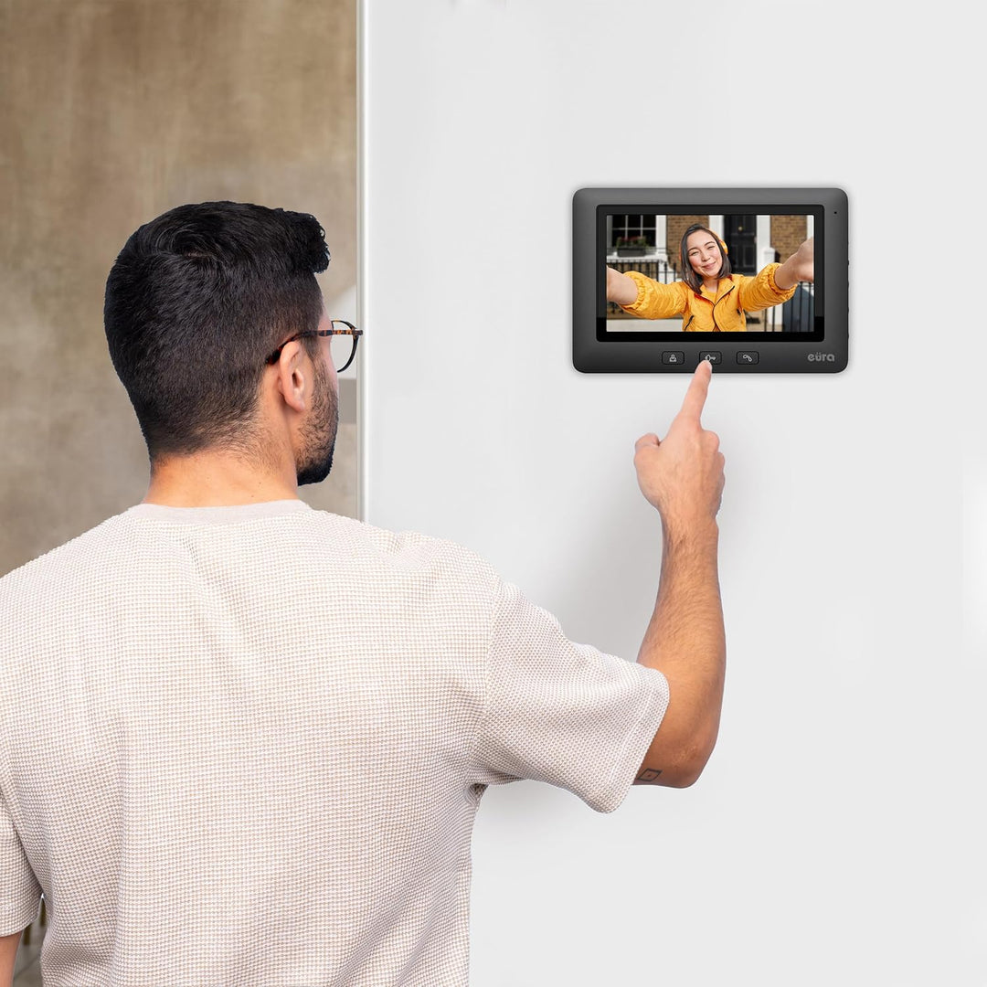 EURA VDP-45A3-TY Alpha+ TUYA Video-Türsprechanlage Gegensprechanlage WiFi, 4 Draht, 7-Zoll-Farbmonit
