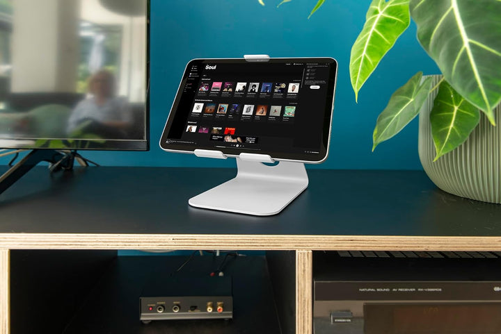 Tabdoq sehr solide Tablet Tischhalterung kombinierbar mit Allen Tablets und iPad's von 8 bis 13 Zoll