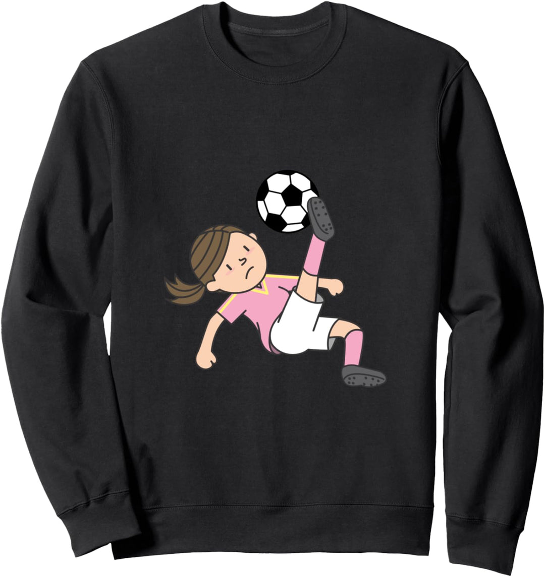 Mädchen kickt Fussball Sweatshirt