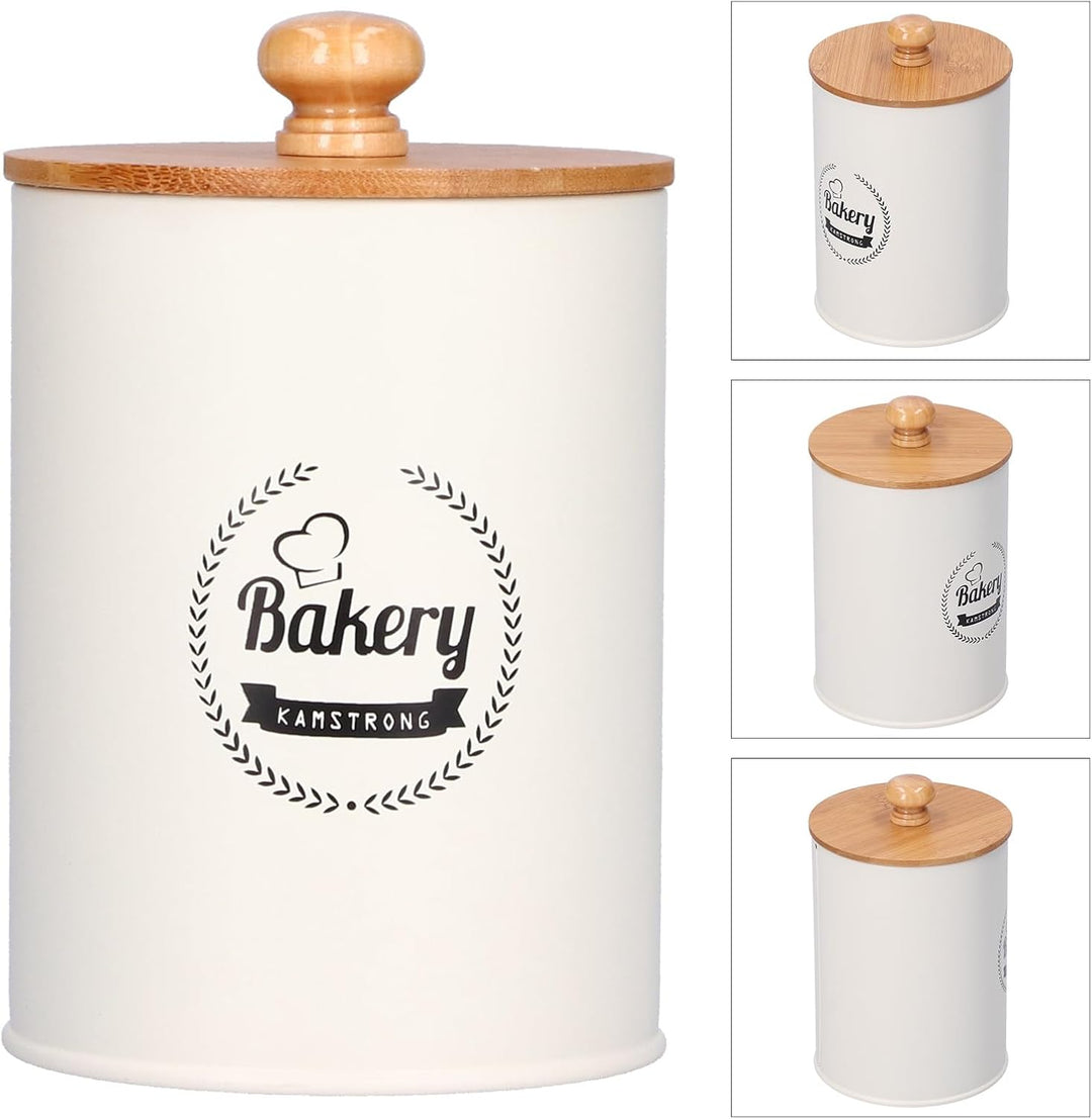 MOUMOUTEN Kaffee Vorratsbehälter, 3 Stück Teebehälter Bambus Deckel Glas Tee luftdichte Vorratsbehäl