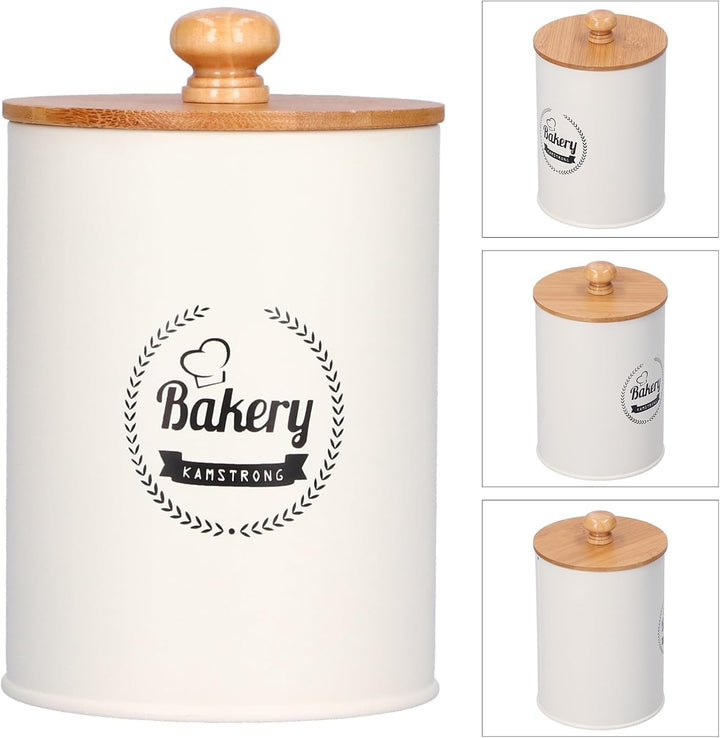 MOUMOUTEN Kaffee Vorratsbehälter, 3 Stück Teebehälter Bambus Deckel Glas Tee luftdichte Vorratsbehäl