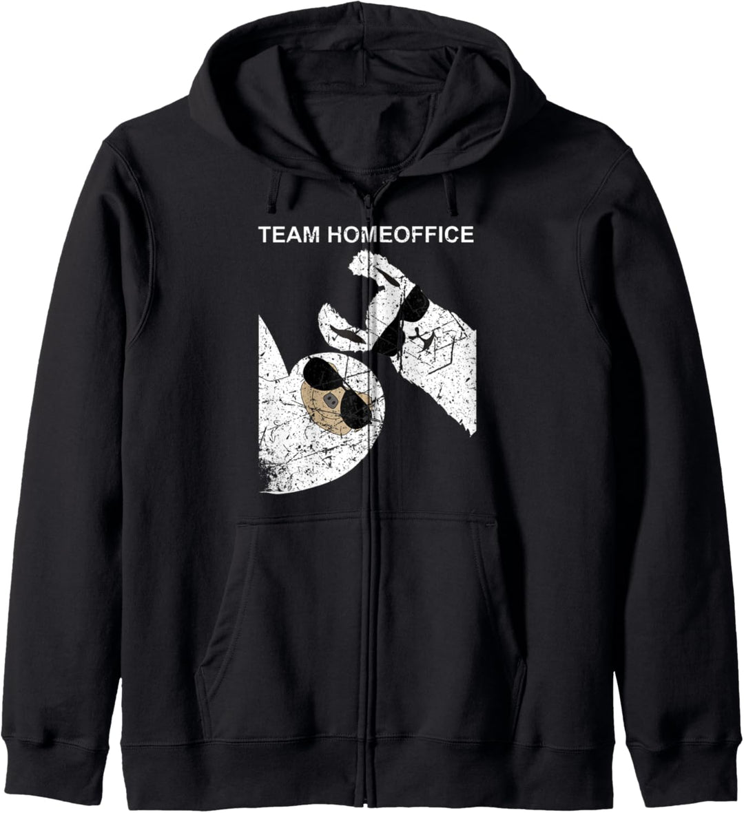 Homeoffice Team Home Office Lustiges Lama Alpaka Faultier Kapuzenjacke
