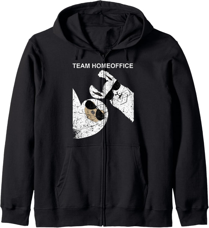 Homeoffice Team Home Office Lustiges Lama Alpaka Faultier Kapuzenjacke