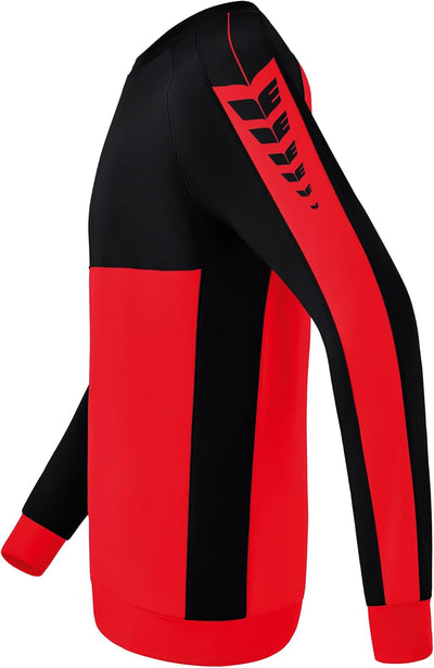 Erima Unisex Casual Six Wings Sweatshirt S Rot/Schwarz, S Rot/Schwarz
