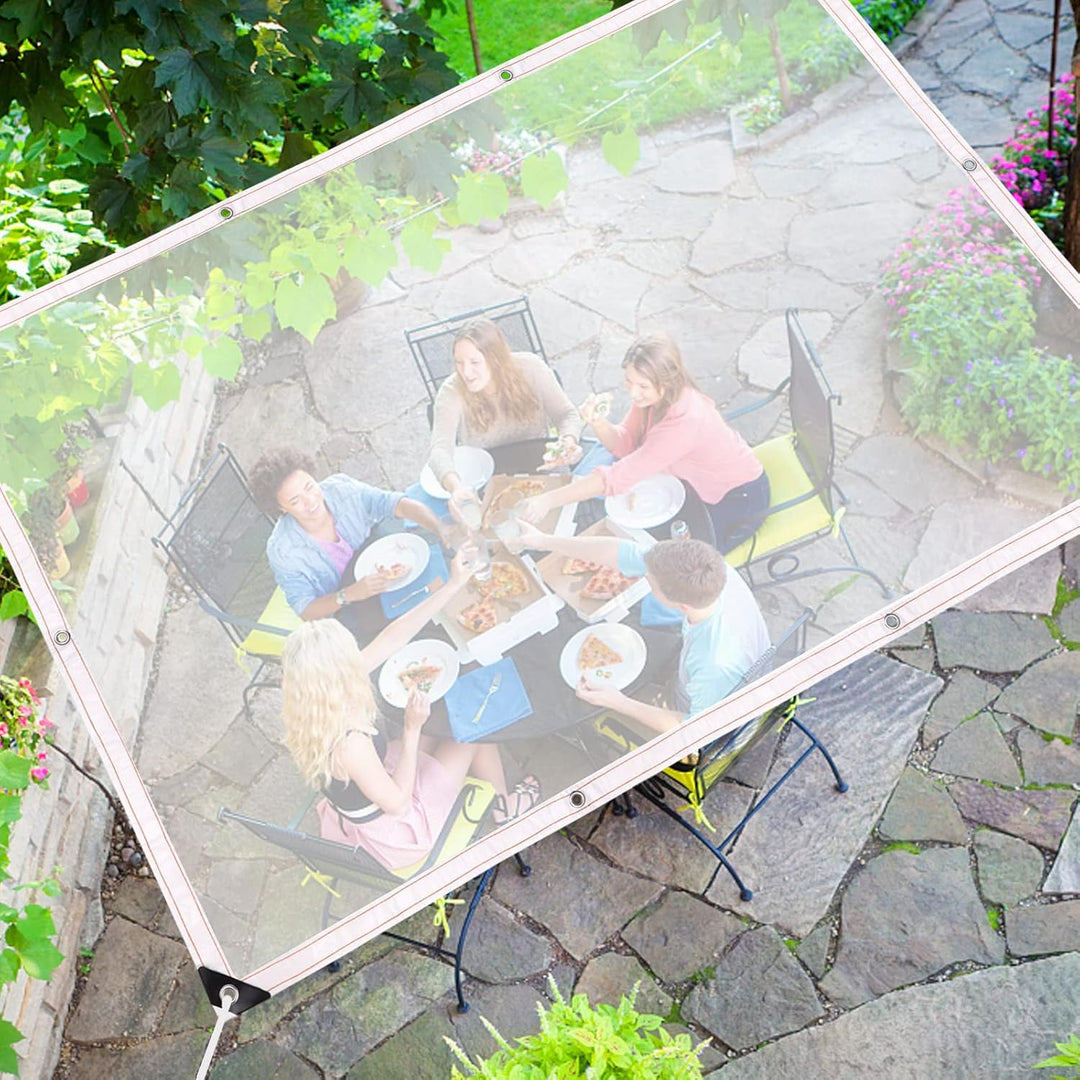 Plcnn 3 x 2,5 m Plane Wasserdicht Transparent, Abdeckplane Wasserdicht, Staubdichte Abdeckplane mit