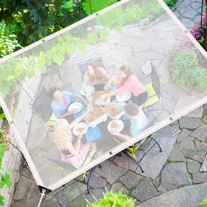 Plcnn 3 x 2,5 m Plane Wasserdicht Transparent, Abdeckplane Wasserdicht, Staubdichte Abdeckplane mit