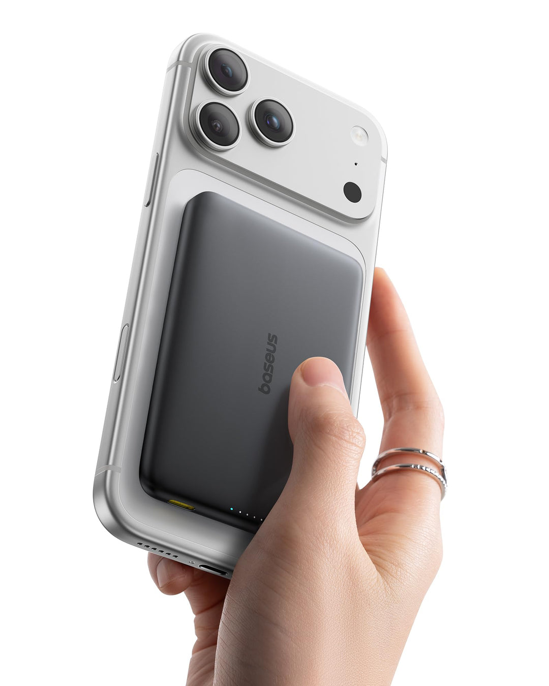 Baseus Picogo AM41 Power Bank, 10000mAh Qi2 Magsafe Powerbank 15W Wireless, Ultra Slim, PD 27W Schne