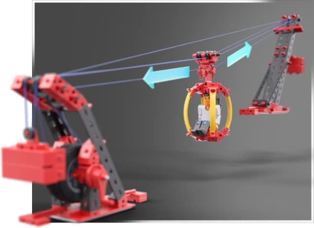 Fischertechnik 564068 Advanced Seilbahn – Bausatz für Kinder ab 7 Jahren, Spielzeug mit Gondel- und