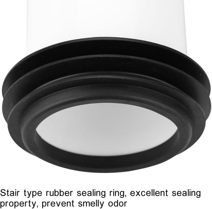 DEWIN WC Anschlussgarnitur, WC Anschlussrohr Kunststoff WC Kanalisation Abflussrohr Einbau Dichtung