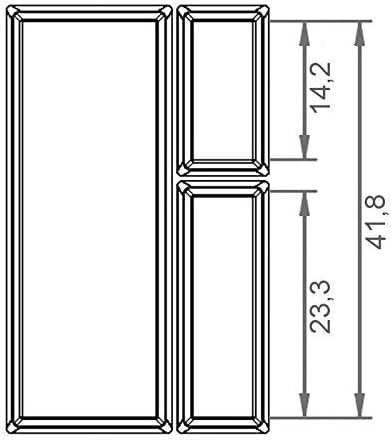 Orga-Box® IV UNIVERSAL Besteckeinsatz Besteckkasten silbergrau für 60er Schublade (473,5 x 526 mm)