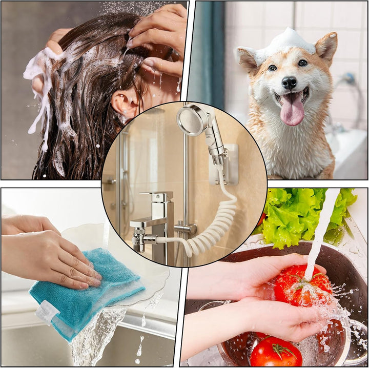Handbrause für Waschbecken, Waschbeckenbrause mit Schlauch, Haarwäsche Handbrause Wasserhahn, Duschk